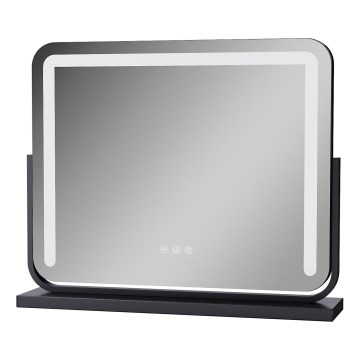 Brilagi - Miroir de maquillage LED à intensité variable CALIFORNIA LED/22W/230V 3000/4000/6500K 58x43 cm noir