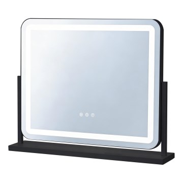 Brilagi - Miroir de maquillage LED dimmable ARIZONA LED/25W/230V 3000/4000/6500K 55x44 cm noir