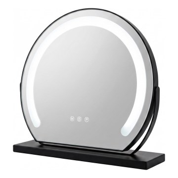 Brilagi - Miroir de maquillage LED dimmable FLORIDA LED/14W/230V 3000/4000/6500K 44x40 cm noir