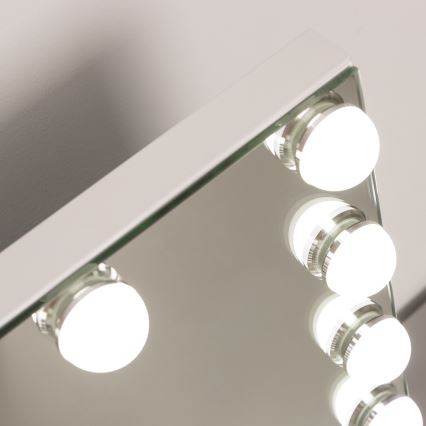 BRILAGI - Miroir de maquillage LED dimmable HOLLYWOOD LED/15W/230V CCT + USB blanc