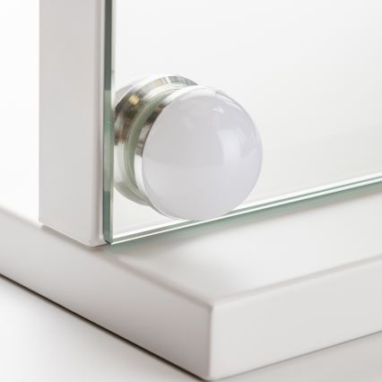 BRILAGI - Miroir de maquillage LED dimmable HOLLYWOOD LED/15W/230V CCT + USB blanc