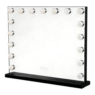 Brilagi - Miroir de maquillage LED HOLLYWOOD à intensité variable LED/15W/230V 3000/4000/6500K 60x50 cm noir
