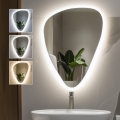 BRILAGI - Miroir de salle de bains GOCCIA LED, 19 W, 230 V, 67 x 50 cm, IP44, IRC 90, à intensité variable + CCT (température de couleur réglable)