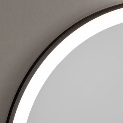 Brilagi - Miroir LED pour salle de bains ASTI LED/19W/230V Ø 60 cm noir IP44 CRI 90 dimmable + CCT