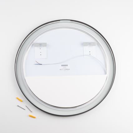 Brilagi - Miroir LED pour salle de bains ASTI LED/19W/230V Ø 60 cm noir IP44 CRI 90 dimmable + CCT