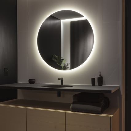 Brilagi - Miroir de salle de bains LED LUNA LED/32W/230V Ø 100 cm IP44 IRC 90 dimmable +CCT