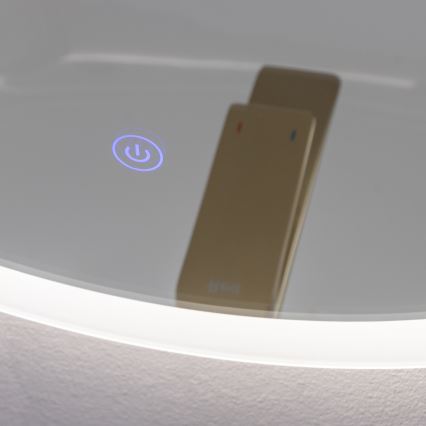 Brilagi - Miroir de salle de bains LED CUNEO 19 W / 230 V, Ø 60 cm, IP44, IRC 90, dimmable avec CCT réglable