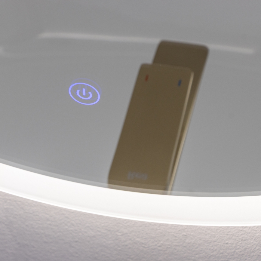 Brilagi - Miroir de salle de bains LED CUNEO 19 W / 230 V, Ø 60 cm, IP44, IRC 90, dimmable avec CCT réglable