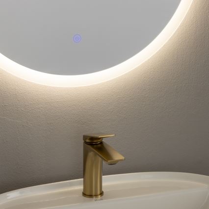 Brilagi - Miroir de salle de bains LED CUNEO 19 W / 230 V, Ø 60 cm, IP44, IRC 90, dimmable avec CCT réglable