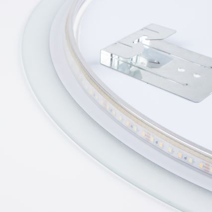 Brilagi - Miroir de salle de bains LED CUNEO 19 W / 230 V, Ø 60 cm, IP44, IRC 90, dimmable avec CCT réglable