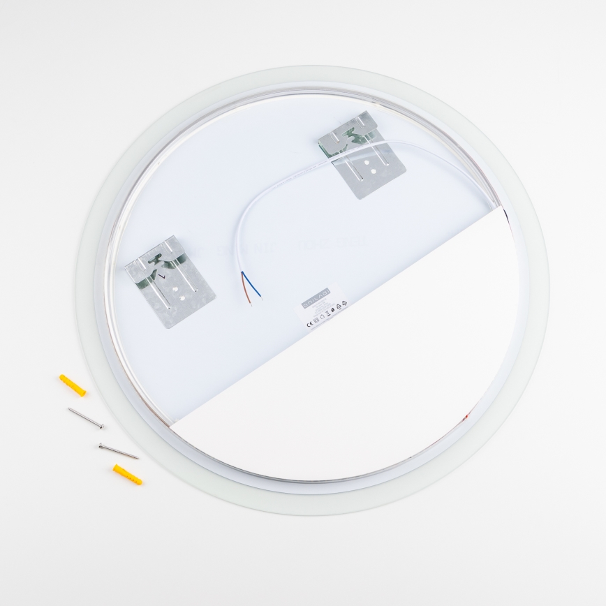 Brilagi - Miroir de salle de bains LED CUNEO 19 W / 230 V, Ø 60 cm, IP44, IRC 90, dimmable avec CCT réglable