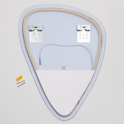 Brilagi - Miroir de salle de bains GOCCIA LED, 19 W, 230 V, 67 x 50 cm, IP44, IRC 90, à intensité variable + CCT (température de couleur réglable)