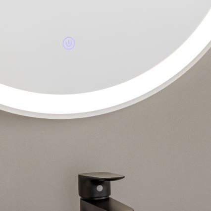 Brilagi - Miroir LED de salle de bains TORINO LED/19W/230V Ø 60 cm argenté IP44 IRC 90 dimmable + CCT réglable