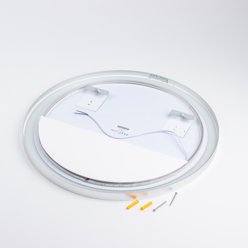 Brilagi - Miroir LED de salle de bains TORINO LED/19W/230V Ø 60 cm argenté IP44 IRC 90 dimmable + CCT réglable