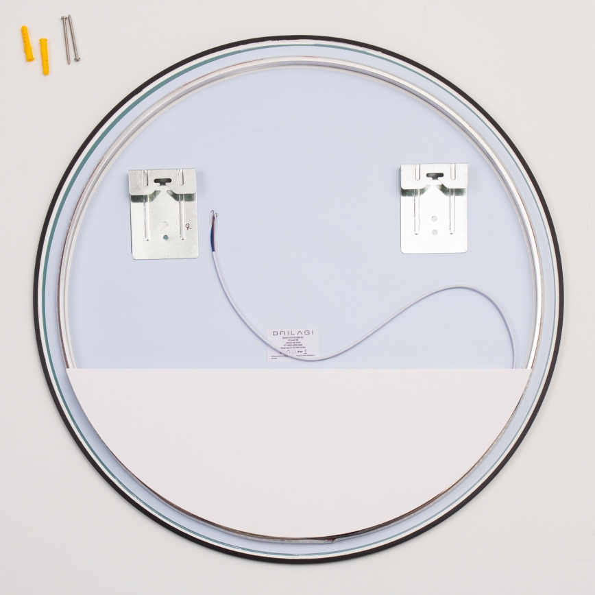 Brilagi - Miroir LED pour salle de bains VENA BLACK LED/19W/230V Ø 60 cm IP44 IRC 90 dimmable + CCT