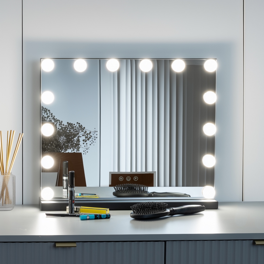 Brilagi - Miroir de maquillage LED dimmable HOLLYWOOD LED/15W/230V 3000/4000/6500K