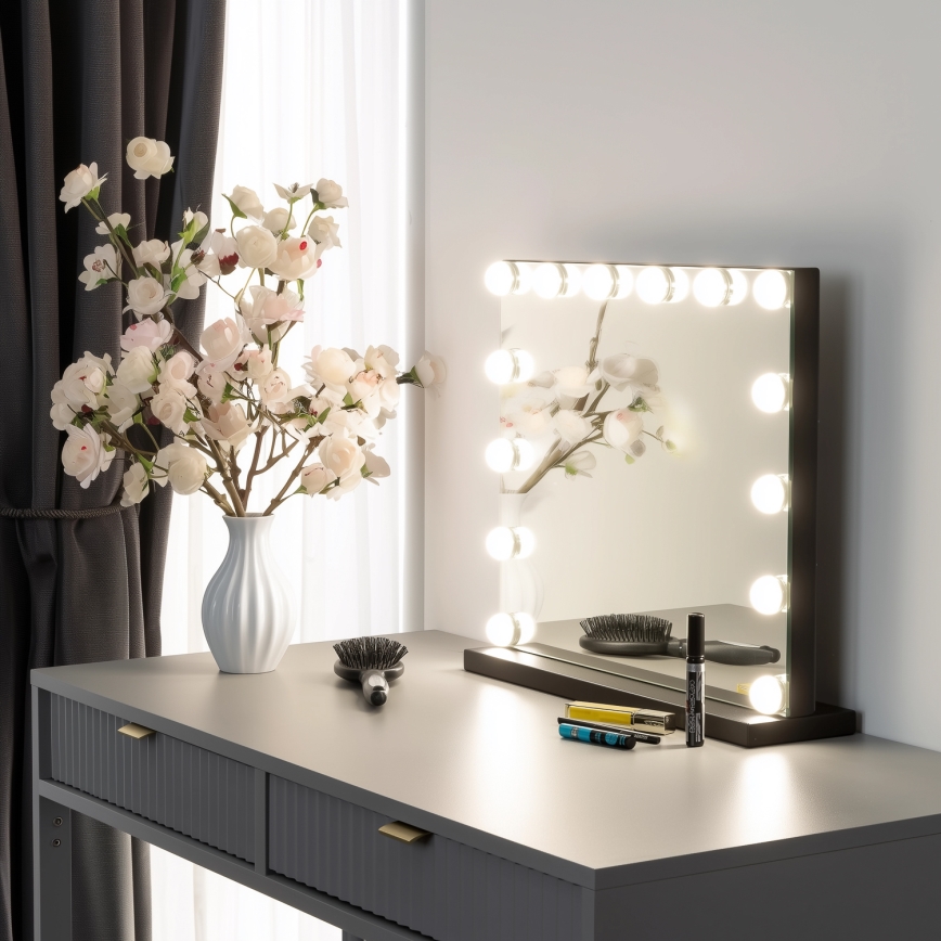 Brilagi - Miroir de maquillage LED dimmable HOLLYWOOD LED/15W/230V 3000/4000/6500K