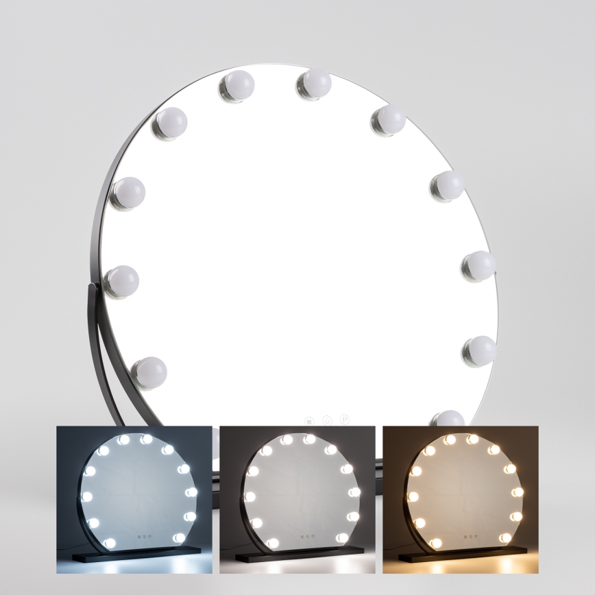 Brilagi - Miroir de maquillage LED dimmable HOLLYWOOD LED/12W/230V 3000/4000/6500K