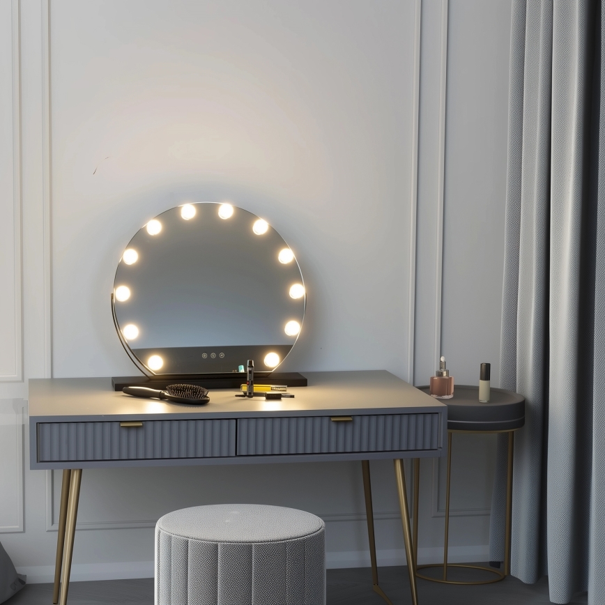 Brilagi - Miroir de maquillage LED dimmable HOLLYWOOD LED/12W/230V 3000/4000/6500K