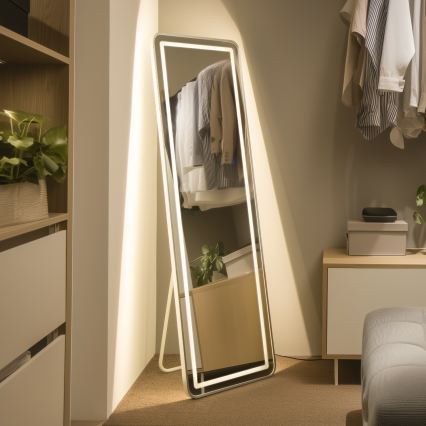 Brilagi - Miroir sur pied BELLEZA LED/42W/230V 160x50 cm IP44 IRC 90 dimmable + CCT