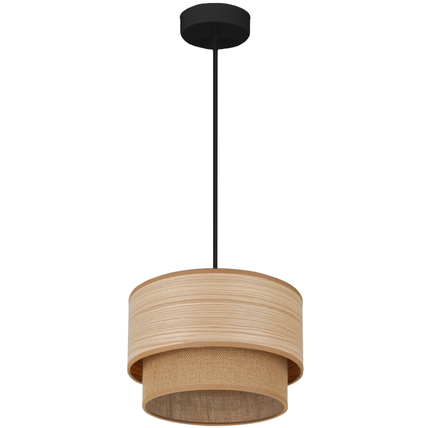 Brilagi - Hanglamp aan kabel MONTANA BOHO 1xE27/15W/230V Ø 25 cm bruin/zwart