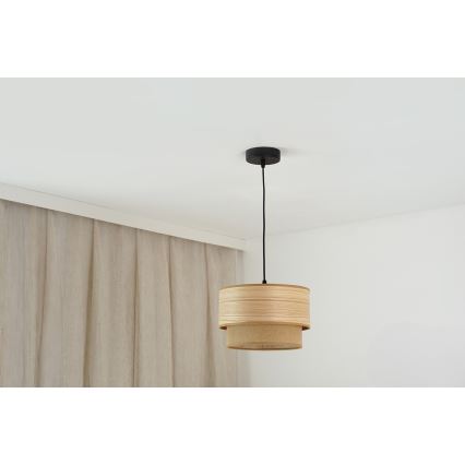 Brilagi - Hanglamp aan kabel MONTANA BOHO 1xE27/15W/230V Ø 25 cm bruin/zwart