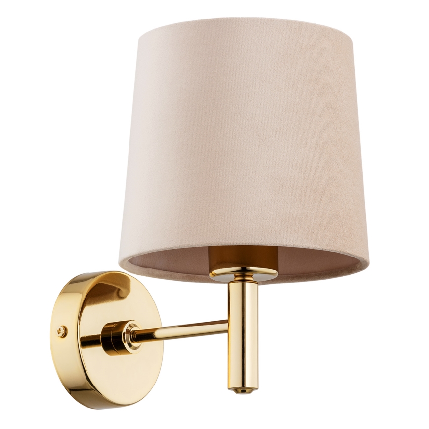 Brilagi - Muurlamp MONTE 1xE27/15W/230V beige/goud
