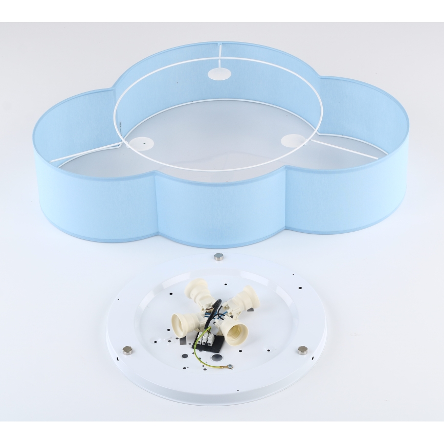 Brilagi - NIMBUS Kinderplafondlamp 4xE27/15W/230V 46x63 cm blauw