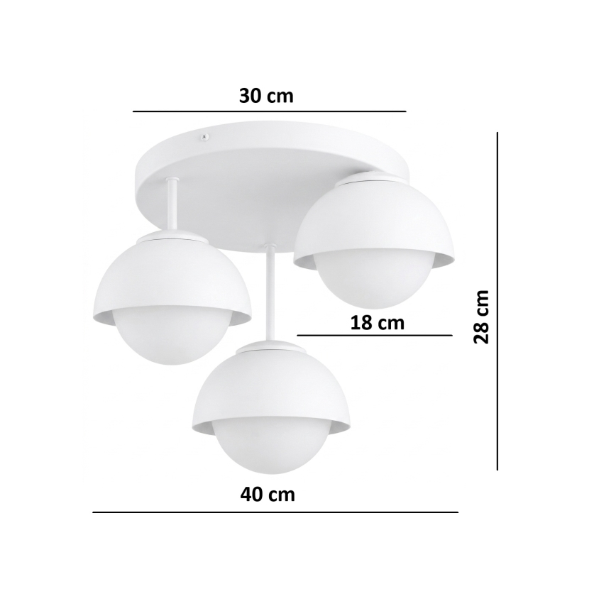BRILAGI - Opbouw plafondlamp COSMO 3xE27/60W/230V wit