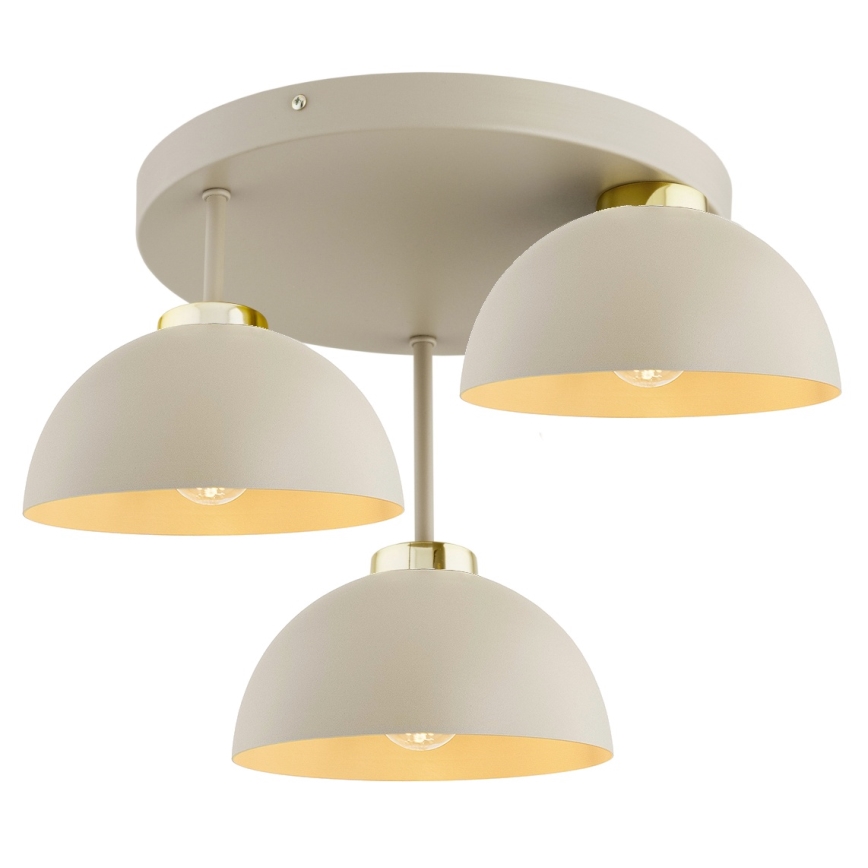 Brilagi - Opbouwkroonluchter 3xE27/60W/230V beige/goud