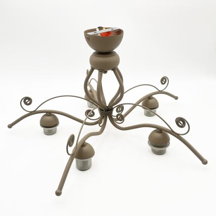 Brilagi - Opbouwkroonluchter ANTICO MODERN 5xE27/60W/230V beige