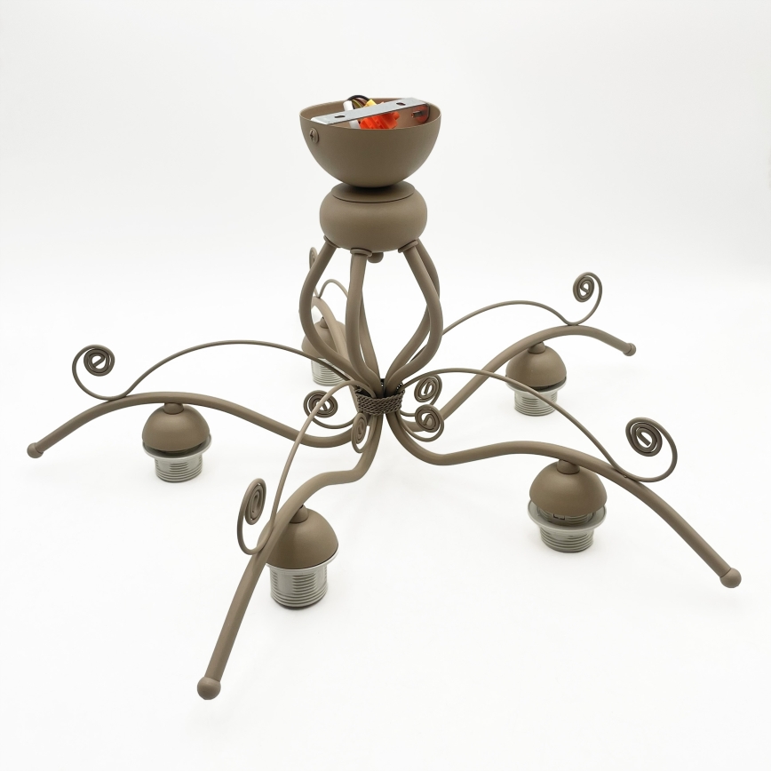 Brilagi - Opbouwkroonluchter ANTICO MODERN 5xE27/60W/230V beige