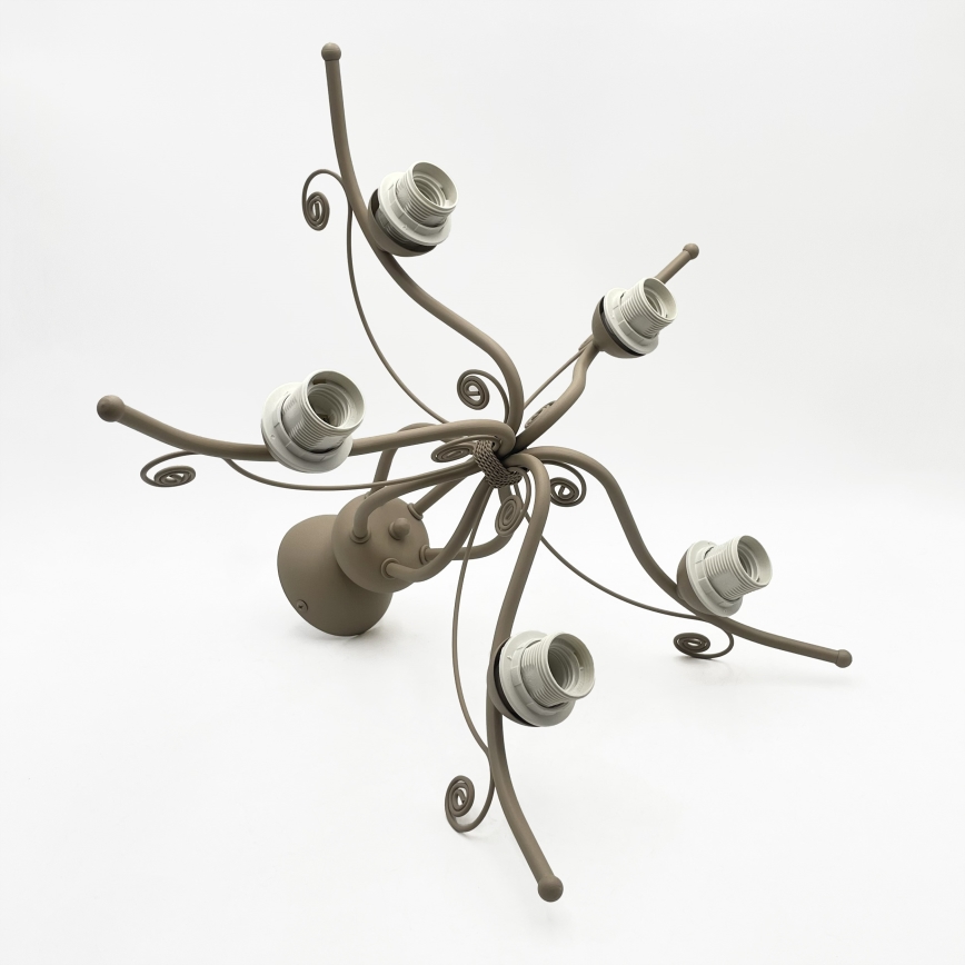 Brilagi - Opbouwkroonluchter ANTICO MODERN 5xE27/60W/230V beige