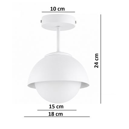 BRILAGI - Opbouwkroonluchter COSMO 1xE27/60W/230V wit/goud