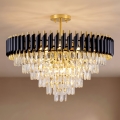 BRILAGI - Opbouwkroonluchter ECLIPSE 12xE14/10W/230V Ø 78 cm goud/zwart