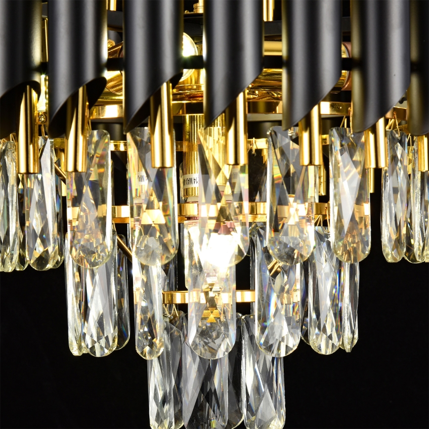 Brilagi - Opbouwkroonluchter ECLIPSE 5xE14/10W/230V Ø 38 cm zwart/goud