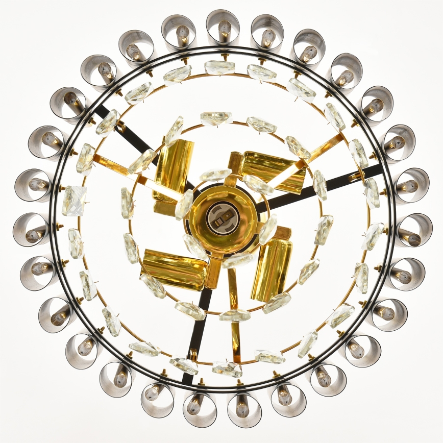 Brilagi - Opbouwkroonluchter ECLIPSE 5xE14/10W/230V Ø 38 cm zwart/goud