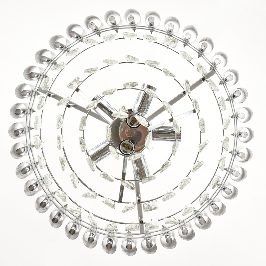 Brilagi - Opbouwkroonluchter ECLIPSE 7xE14/10W/230V Ø 48 cm zilver