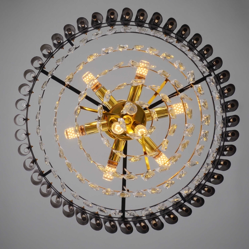 BRILAGI - Opbouwkroonluchter ECLIPSE 9xE14/10W/230V Ø 58 cm goud/zwart