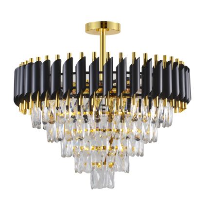 BRILAGI - Opbouwkroonluchter ECLIPSE 9xE14/10W/230V Ø 58 cm goud/zwart