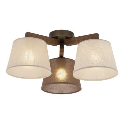 Brilagi - Opbouwkroonluchter LATTE 3xE27/15W/230V grenen/mix