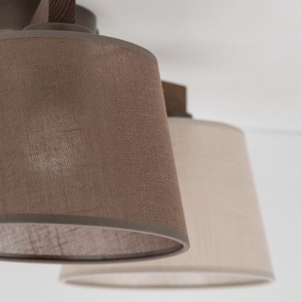 Brilagi - Opbouwkroonluchter LATTE 3xE27/15W/230V grenen/mix