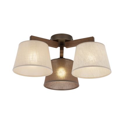 Brilagi - Opbouwkroonluchter LATTE 3xE27/60W/230V grenen/mix