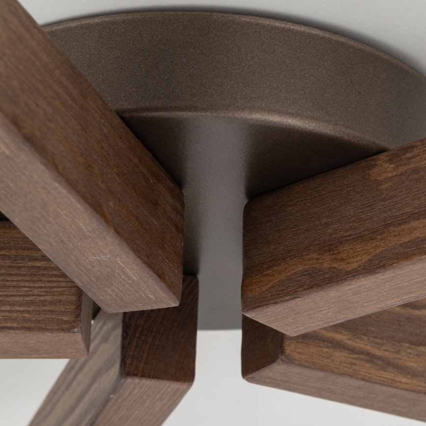 Brilagi - Opbouwkroonluchter LATTE 5xE27/15W/230V grenen/mix