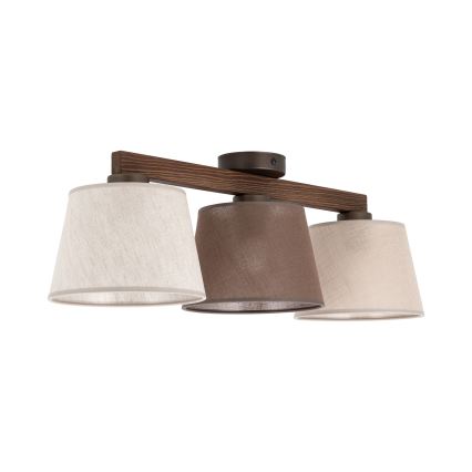 Brilagi - Opbouwkroonluchter LATTE SABIA 3xE27/60W/230V grenen/mix