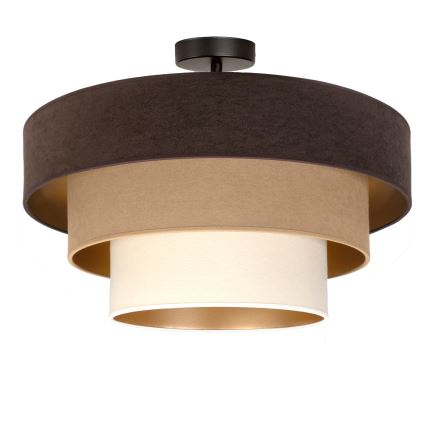 Brilagi - Opbouwkroonluchter LUNETA 1x E27/60W/230V Ø 40 cm bruin/beige/crème