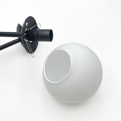 Brilagi - Opbouwkroonluchter MALIVA 4xE14/15W/230V zwart/wit