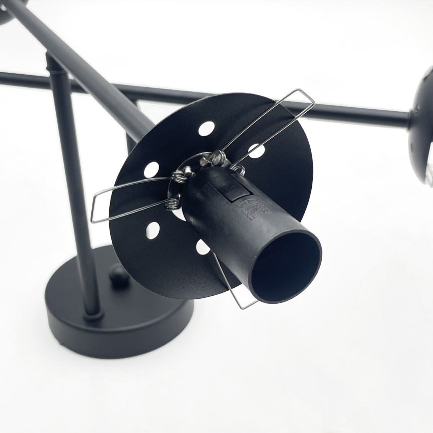 Brilagi - Opbouwkroonluchter MALIVA 4xE14/15W/230V zwart/wit