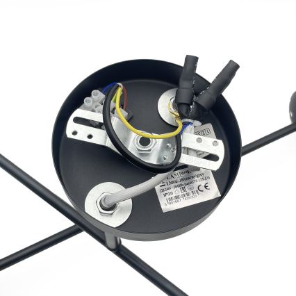 Brilagi - Opbouwkroonluchter MALIVA 4xE14/15W/230V zwart/wit