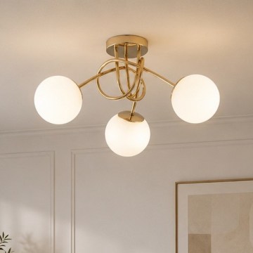 Brilagi - Opbouwkroonluchter MILO 3xE27/60W/230V goud